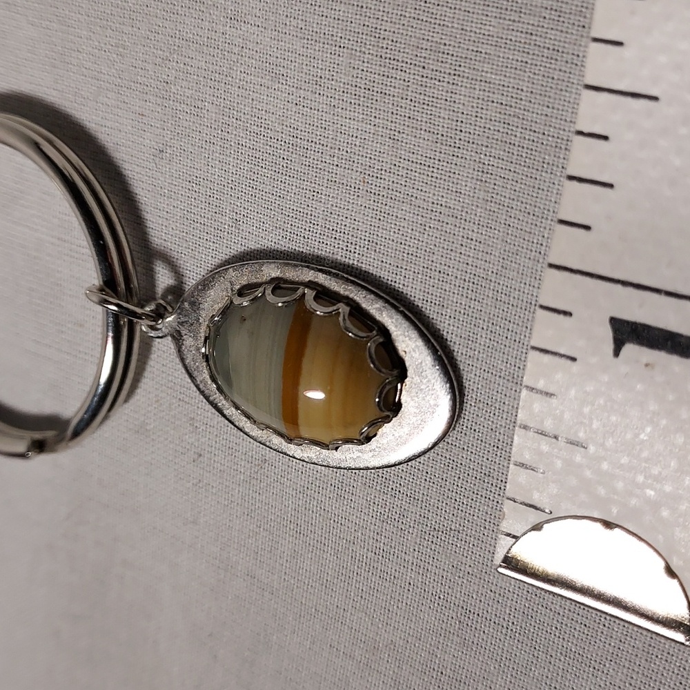 Multi Color Stone Key Ring - Picture 4 of 6